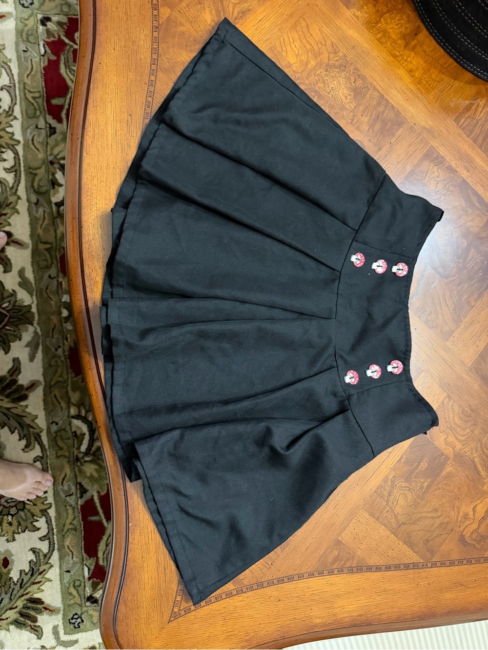 Hot Topic skirt with mushroom buttons. Size SM